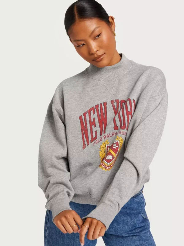 Polo Ralph Lauren - Sweatshirts - Grey - Ny Prl Mk Fc-Long Sleeve-Sweatshirt - Trøjer