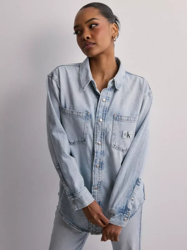 Calvin Klein Jeans - Skjorter - Denim Light - Dad Denim Shirt - Bluser og skjorter - Dress shirts