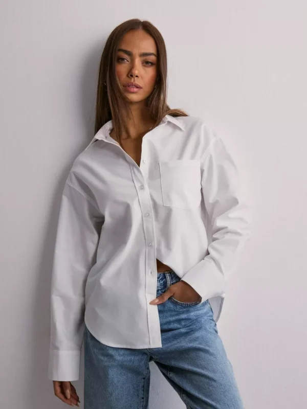 Nelly - Skjorter - Hvid - Soft Shirt - Bluser og skjorter - Dress shirts